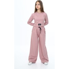 Kız Çocuk Pamuk Croplu Uzun Kol Alt-Üst TAKIM-EŞT-0028