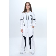 Kız Çocuk %100 Pamuk Garnili Kapüşonlu Fermuarlı Oversize Alt&üst Trend Eşofman TAKIMI-315-EŞT-0003