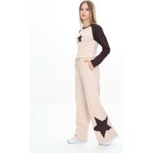 Kız Çocuk %100 Pamuk Uzun Kol Oversize Alt&üst Eşofman TAKIMI-EŞT-0026
