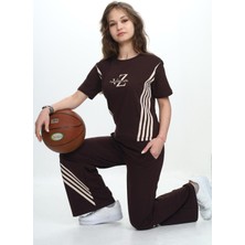 Kız Çocuk Ikili Alt&üst Takım- Pantolon & Kısa Kollu Tişört – %100 PAMUK-EŞT-0030