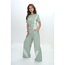 Kız Çocuk Ikili Alt&üst Takım- Pantolon & Kısa Kollu Tişört – %100 PAMUK-EŞT-0030