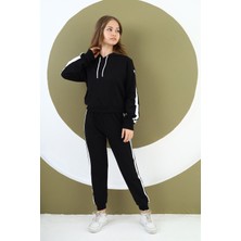 Kız Çocuk %100 Pamuk Kapüşonlu  Alt&üst Eşofman TAKIMI-EŞT-0025