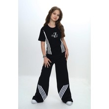 Kız Çocuk Ikili Alt&üst Takım- Pantolon & Kısa Kollu Tişört – %100 PAMUK-EŞT-0030