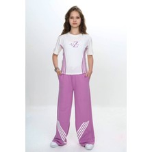 Kız Çocuk Ikili Alt&üst Takım- Pantolon & Kısa Kollu Tişört – %100 PAMUK-EŞT-0030