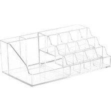 Beyaz Bölmeli Çok Amaçlı Makyaş Organizeri, Şık ve Düzenli Kullanım Sağlar.