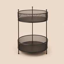 Iki Katlı Fileli Organizer, Siyah, 28X20 Cm, Şık ve Pratik Saklama Çözümü