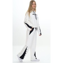 Kız Çocuk %100 Pamuk Kapüşonlu Çıtçıt Detaylı Alt&üst Eşofman TAKIM-179-EŞT-2005