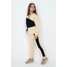 Kız Çocuk %100 Pamuk Garnili Kapüşonlu Uzun Kol Alt&üst Eşofman TAKIM-EŞT-2018