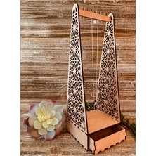 Turkuaz Renkli Çekmeceli Takı ve Kolye Düzeni, Şık Dekoratif Aksesuar