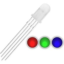 Saec Rgb LED 5mm Şeffaf Aot 4 Bacaklı Arduio Raspberry