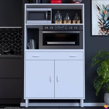 Modilayn Vio Fırın Dolabı (95X163,4X32.5 Cm) Çekmeceli Kapaklı Mini/midi Mikrodalga Mutfak Dolabı