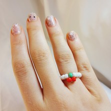 Crystal Atelier Miyuki Boncuk Kiraz Yüzük, Minimal Kiraz Yüzük, Kirazlı Boncuk Yüzük, Miyuki Kiraz Yüzük, Renkli Kiraz Boncuk Yüzük, Sevimli Kiraz Boncuk Yüzük, Fruit Mood Kiraz Yüzük