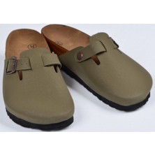 Mantar Tabanlı Haki Boston Birkens Günlük Sabo 59463 Günlük Terlik