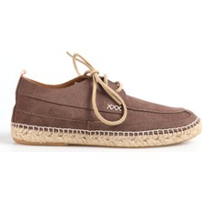 Abarca Deri Taupe Erkek Espadril Blucher Ingles