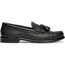 Tommy Hilfiger Siyah Erkek Klasik Ayakkabı Hılfıger Tassel Lth Loafer