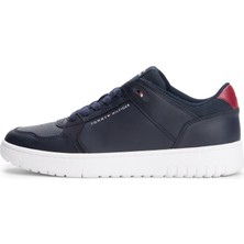 Tommy Hilfiger Lacivert Erkek Sneaker Th Basket Core Lıte Lth Mıx
