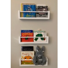 3x 40CM Mdf Baby Room Organizer Eğitici Montessori Raf Kitaplık Baharatlık Banyo Düzenleyici