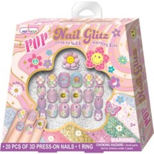 20 Li 3D Çocuk Takma Tırnak Seti ve Toka Seti