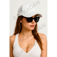 Şapkadan Ayarlanabilir Beyaz Fileli Spor Basic Şapka