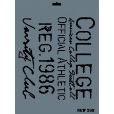 Rich New Seri N-208 Stencil 35X25 cm