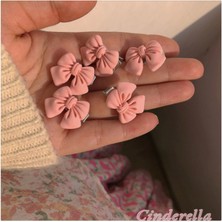 5'li Kurdele Fiyonk Mini Pens Saç Çocuk Toka Seti - Kadın Saç Aksesuarı Süsü Süsleme Klips Toka