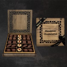 Nills Chocolate Kişiye Özel Mesajlı Ahşap Kutuda Hediyelik Çikolata