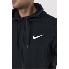 Nike Dri-Fıt Full Zip Erkek Siyah Kapüşonlu Sweatshirt