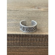 Aida Jewelss Ayarlanabilir Ölçü 925 Ayar Gümüş Kaplama Klasik Desen Işçilikli Tasarım Yüzük