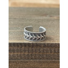 Aida Jewelss Ayarlanabilir Ölçü 925 Ayar Gümüş Kaplama Klasik Desen Işçilikli Tasarım Yüzük