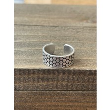 Aida Jewelss Ayarlanabilir Ölçü 925 Ayar Gümüş Kaplama Klasik Desen Işçilikli Tasarım Yüzük