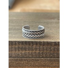 Aida Jewelss Ayarlanabilir Ölçü 925 Ayar Gümüş Kaplama Klasik Desen Işçilikli Tasarım Yüzük