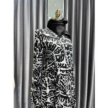 Zühre Muse Elbise - Siyah-Beyaz - 42
