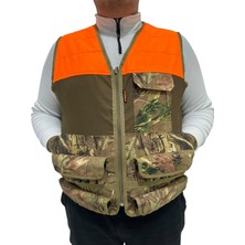 Uyğurca Turuncu Omuzlu Meşe Desen Avcı Yeleği - 30 Fişek Kapasiteli - 12 Kalibre