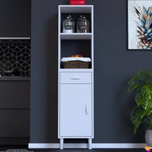 Modilayn Vio Fırın Dolabı (35X163,4X32.5 Cm) Çekmeceli Kapaklı Mini/midi Mikrodalga Mutfak Dolabı