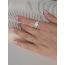 Eva Takı Store Gurmet Zincir Model Zirkon Taşlı Ayarlanabilir Silver Gümüş Renk Yüzük