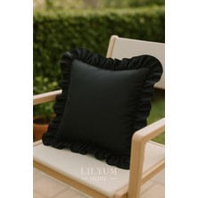 %100 Pamuk Fırfırlı Dekoratif Kırlent Kılıfı – 43X43 cm ( 1ADET )