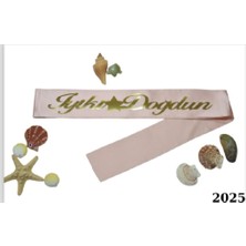 Kuşak Iyi Ki Doğdun Pembe-Gold