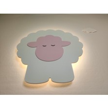 Rüzgar E-Ticaret Koyun Figürlü Duvar Lambası | LED Aydınlatmalı | Çocuk Odası ve Bebek Odası Dekoru 9V Pilli