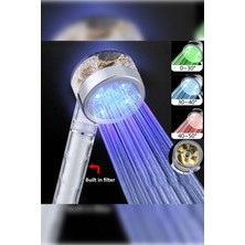 LED Isikli Filtreli Tasarruflu Dus Basligi Isiya Gore Renk Degistiren Baslik