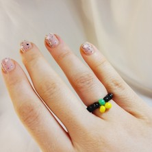 Crystal Atelier Miyuki Boncuk Limon Yüzük, Minimal Limon Yüzük, Limonlu Boncuk Yüzük, Miyuki Limon Yüzük, Renkli Limon Boncuk Yüzük, Sevimli Limon Boncuk Yüzük, Fruit Mood Limon Yüzük