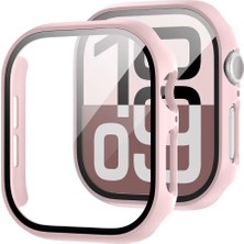 Quse Kasa Koruyucu Kılıf, Apple Watch Series 10/11 46MM ile Uyumlu Ekran Koruyucu, Kum Pembesi