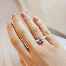 Crystal Atelier Miyuki Boncuk Üzüm Yüzük, Minimal Üzüm Yüzük, Üzümlü Boncuk Yüzük, Miyuki Üzüm Yüzük, Renkli Üzüm Boncuk Yüzük, Sevimli Üzüm Boncuk Yüzük, Fruit Mood Üzüm Yüzük