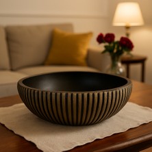 Büyük Boy Dekoratif Kase – Modern Tasarım, El Yapımı, 27 cm Çapında