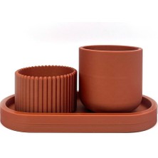 UltraNova Turuncu Standlı Pamuk Ve Kulak Çubuğu Organizer Seti, Düzenleyici, Pratik Ve Şık Çözüm