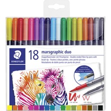 Staedtler & WizDesign 3001 Tb Watercolour Brush Çift Uçlu Keçeli Kalem – (18 Veya 36 Renk Seçenekleri)