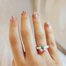 Crystal Atelier Miyuki Boncuk Kiraz Yüzük, Minimal Kiraz Yüzük, Kirazlı Boncuk Yüzük, Miyuki Kiraz Yüzük, Renkli Kiraz Boncuk Yüzük, Sevimli Kiraz Boncuk Yüzük, Fruit Mood Kiraz Yüzük