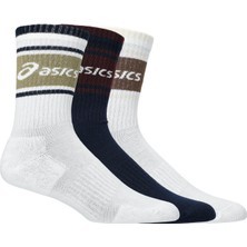 Asics 3 Pack Asics Logo Crew Sock Unisex Performance Black Koşu Çorabı 3033B879-400