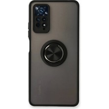 Xiaomi Redmi Note 11 Pro Kılıf Montreal Yüzüklü Silikon Kapak - Siyah
