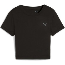 Puma Cloudspun Ss Twist Kadın Siyah Antrenman T-Shirt.01