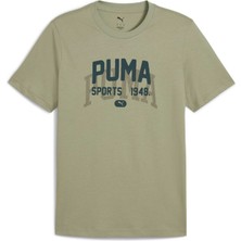 PUMA Erkek Grafik Varsıty Tişört Pamuk Nefes Alabilir Kumaş ile Şık Tasarım